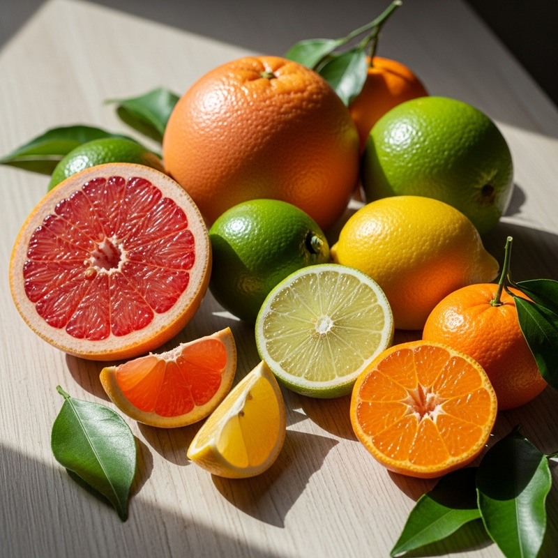 Fresh Citrus Fruits Display