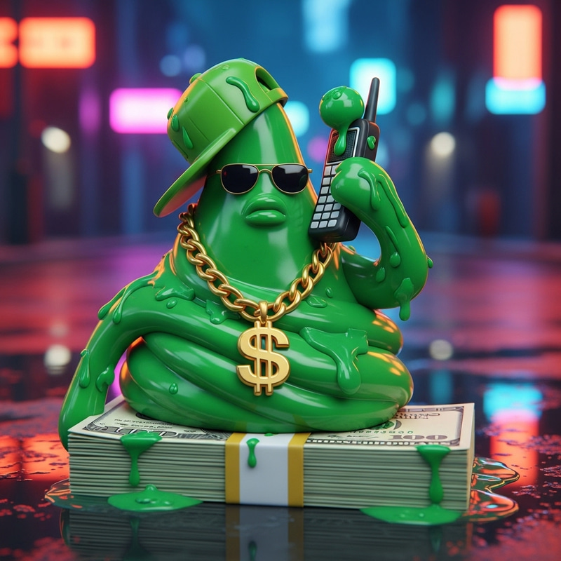 Green Chief Keef Slime Figure Rapping Dollar Pack | Website Name