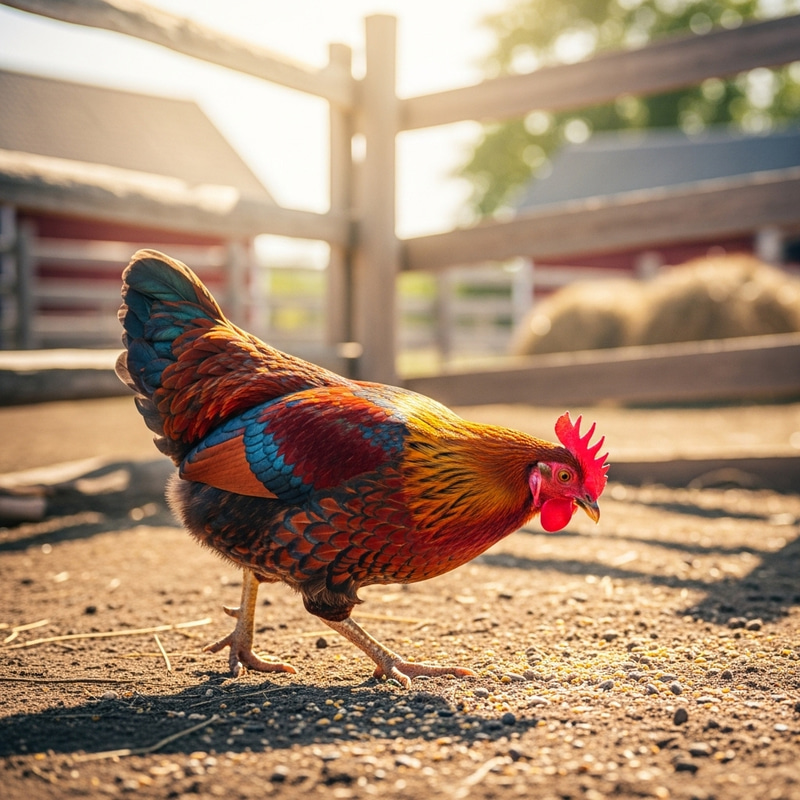Colorful Chicken Animation - Farmyard