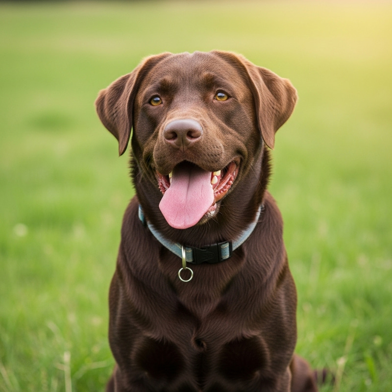 Beautiful Brown Labrador Dog in Natural Setting