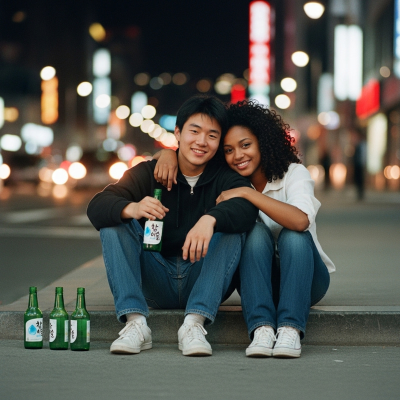 Late Night Soju Romance: Soobin and Black Girl Love Affair Late Night Soju Romance: Soobin and Black Girl Love Affair
