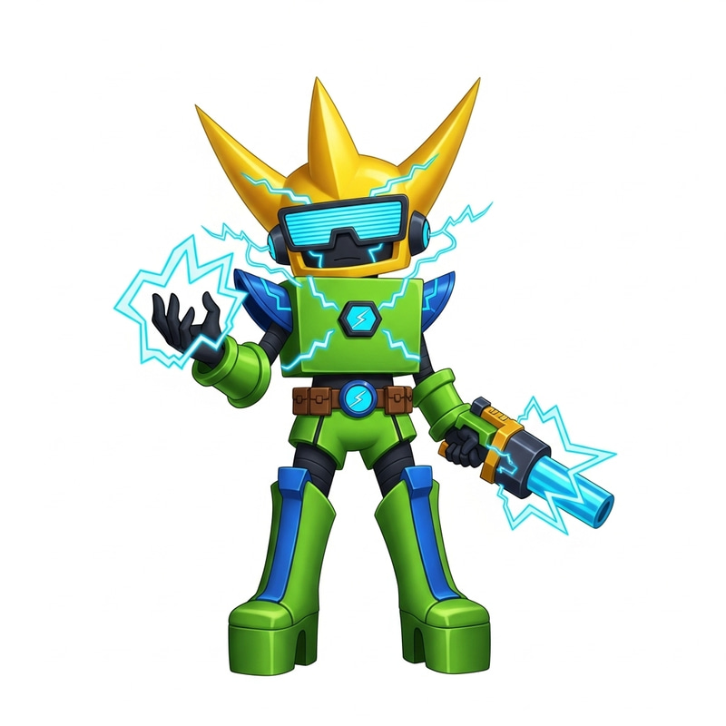 Futuristic Surge, Energy-Infused Humanoid in Brawl Stars