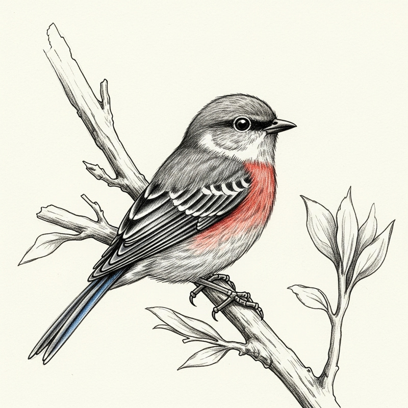 Draw a Bird Illustration - Creative Artwork