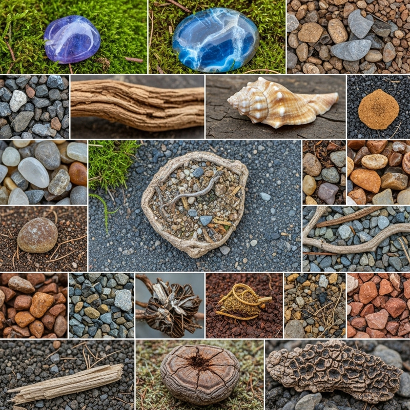 Macro Photography: Vibrant Earth's Natural Substances Collage Macro Photography: Vibrant Earth's Natural Substances Collage