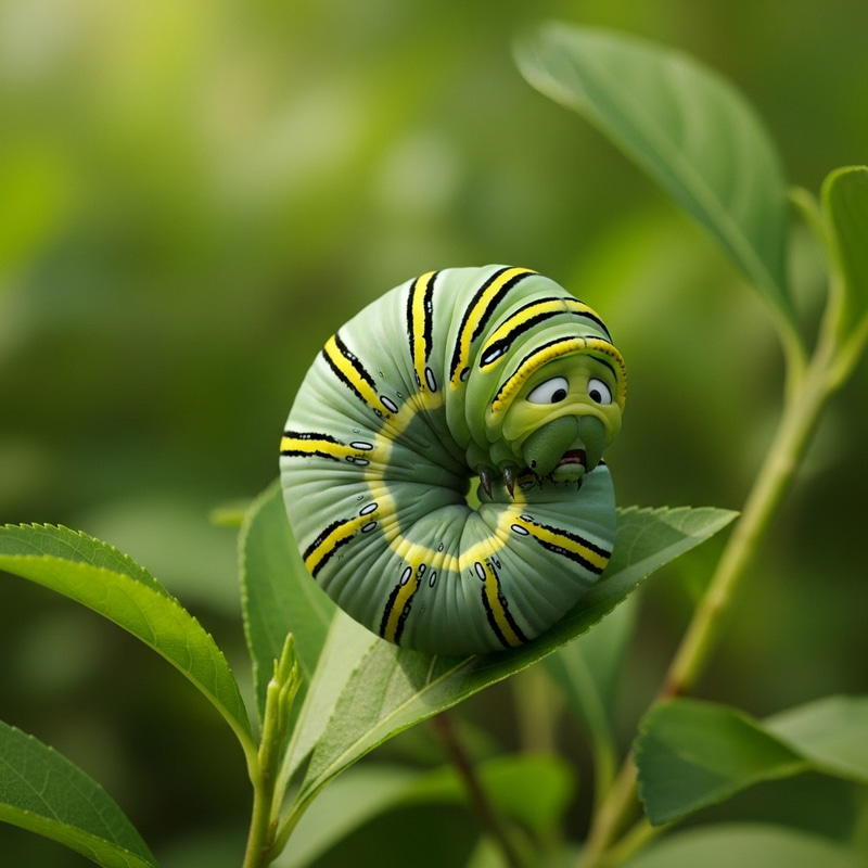 Scared Caterpillar - Nature's Timid Insect
