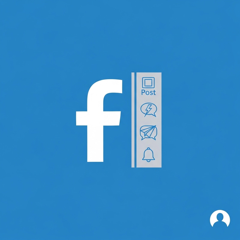 Facebook Platform Design | Blue 'F' Logo & Functionality Icons Facebook Platform Design | Blue 'F' Logo & Functionality Icons