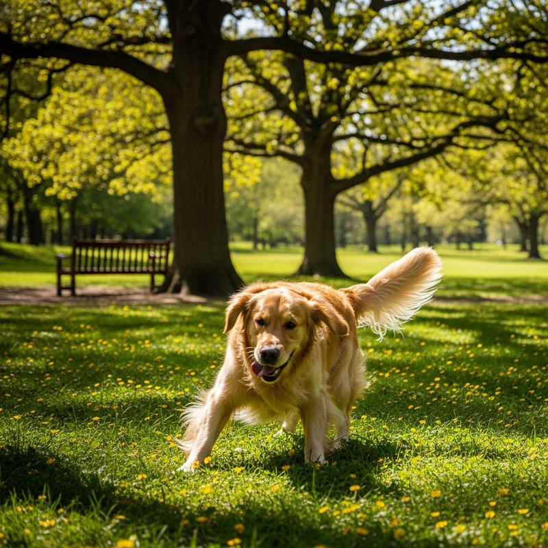 Playful Dog Having Fun in the Park