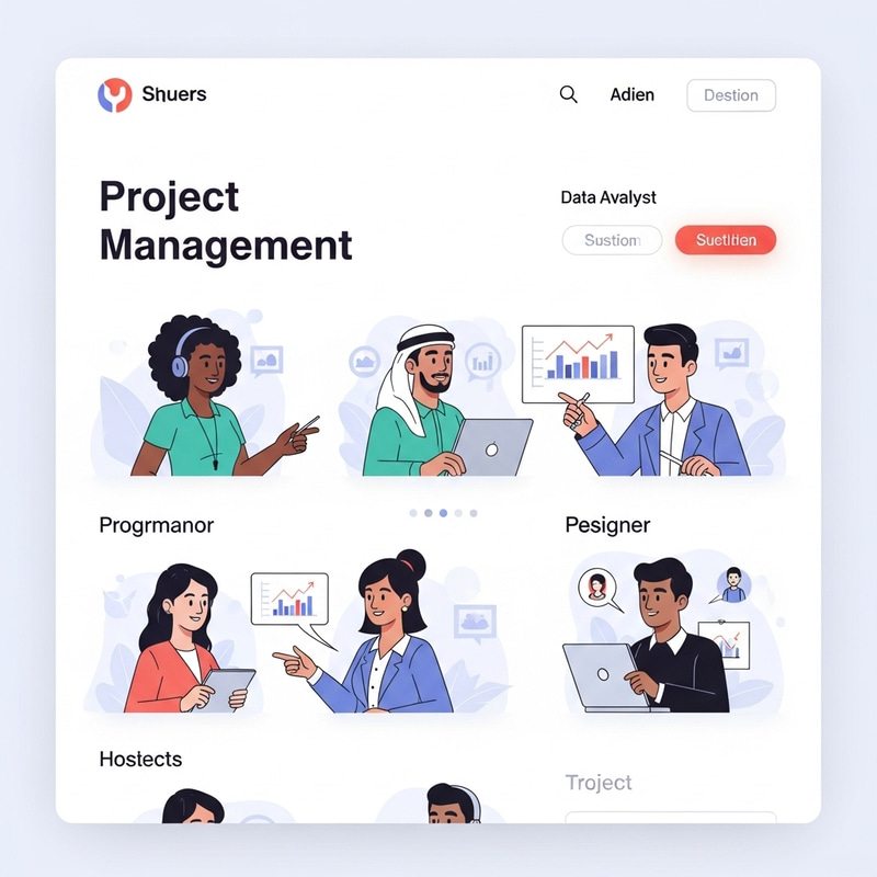 Minimalist Project Management App Design - Diverse Team Collaboration Minimalist Project Management App Design - Diverse Team Collaboration