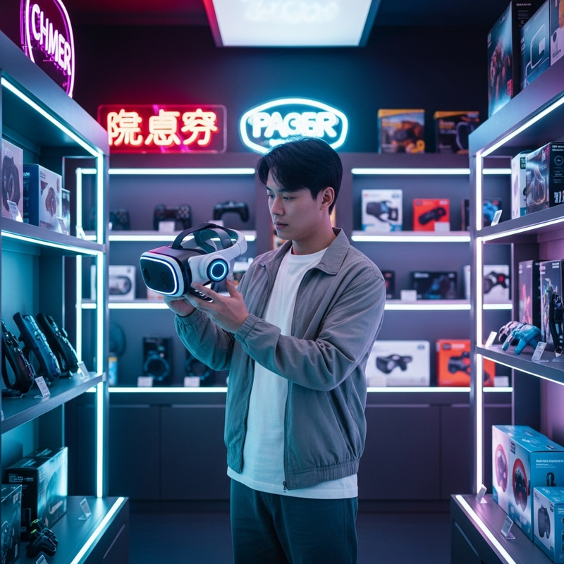 Travel to Future World: Virtual Reality Game Shopping Travel to Future World: Virtual Reality Game Shopping