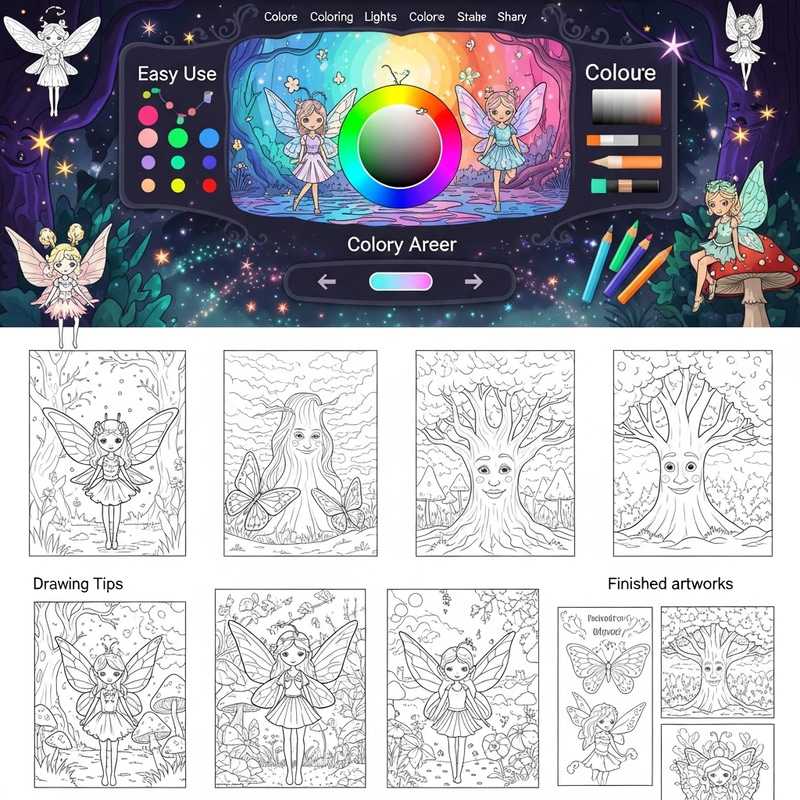 Enchanted Fairy Coloring Pages | Magical World for Teenagers