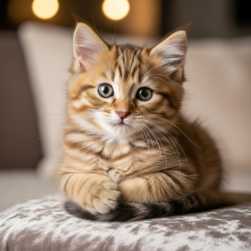 Adorable Little Cat with Bright Sparkling Eyes Adorable Little Cat with Bright Sparkling Eyes