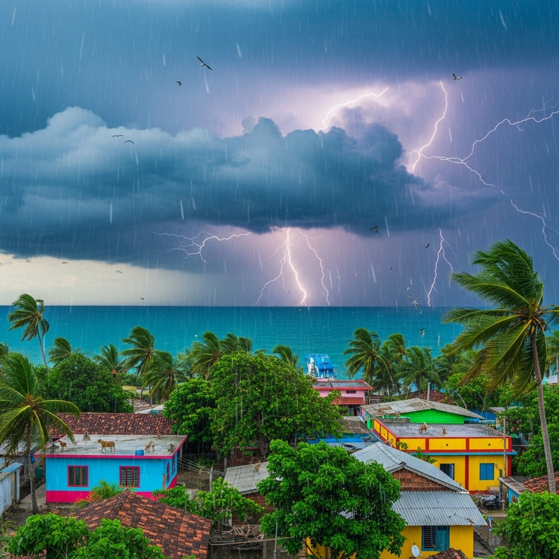 Vibrant Colors and Intense Energy of Tropical Monsoon Season Vibrant Colors and Intense Energy of Tropical Monsoon Season