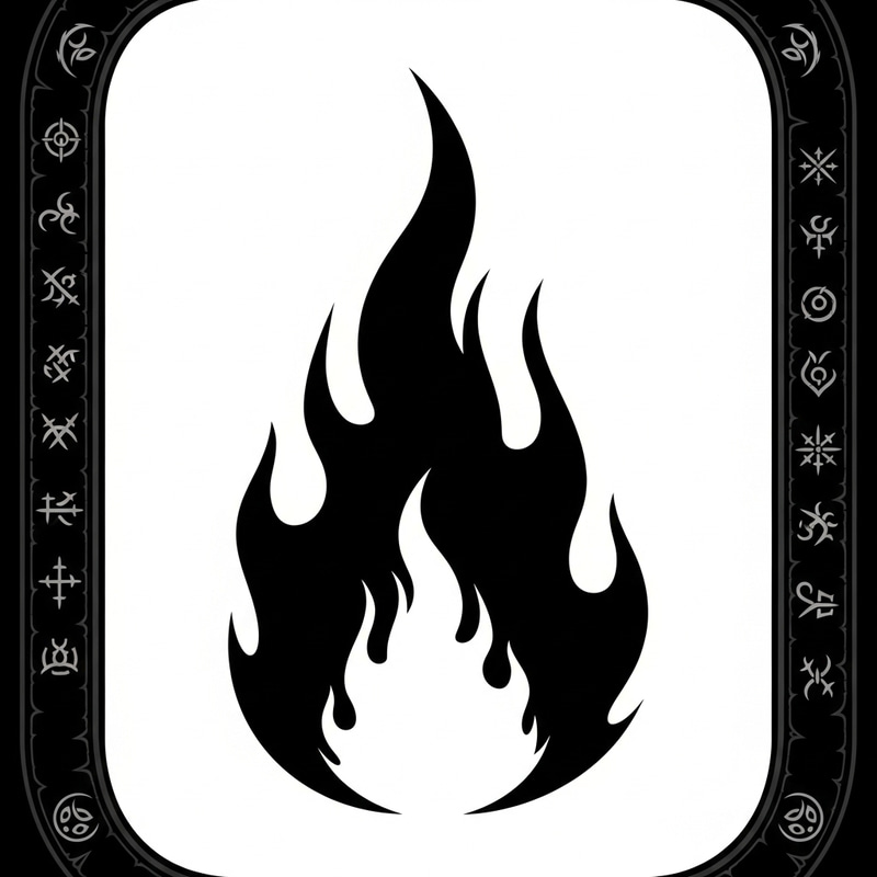 Black Fire Spell - Dark Sorcery Icon Design Black Fire Spell - Dark Sorcery Icon Design