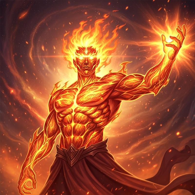 Orange Deity: Powerful Divine Presence