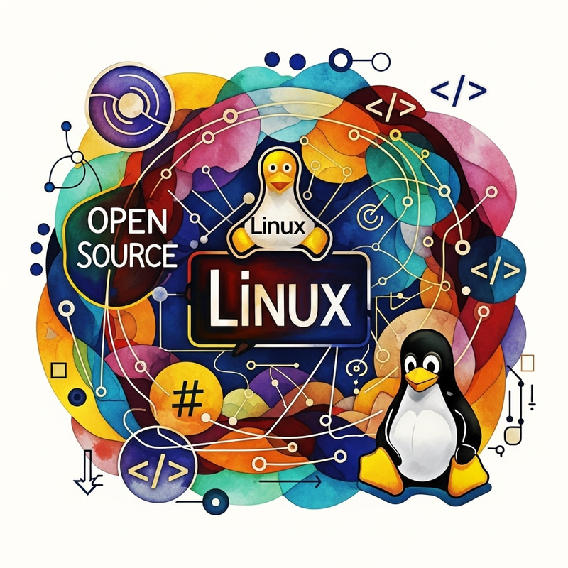 Innovative Abstract Art Inspired by Linux