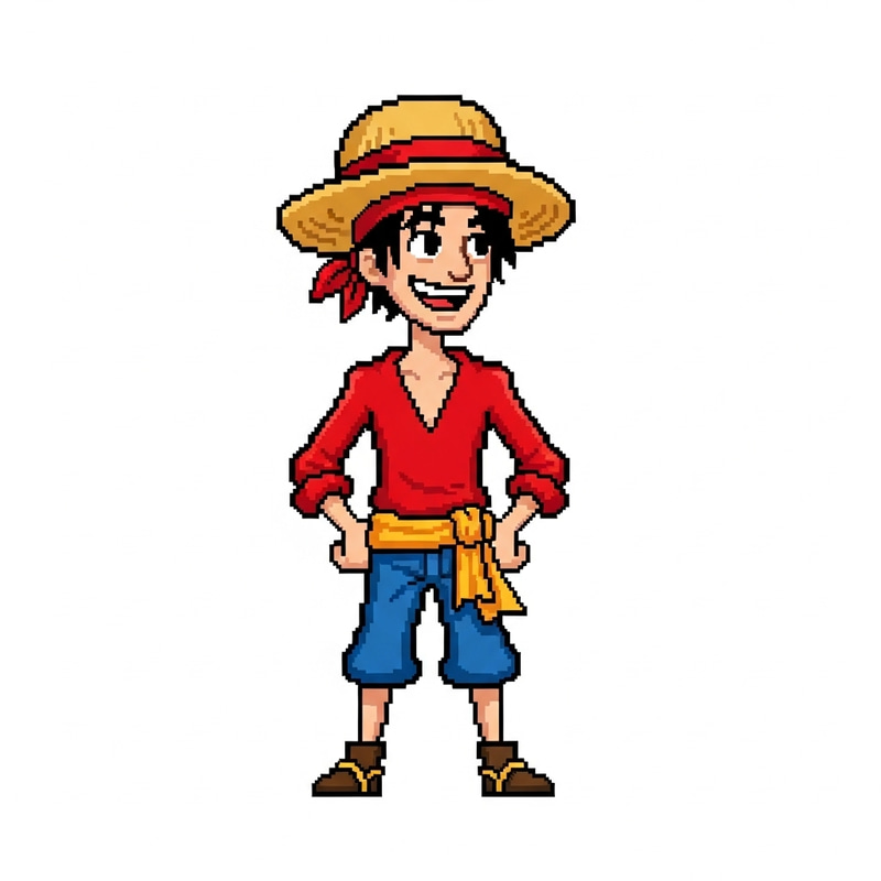 Luffy Pixel Art: Celebrating One Piece