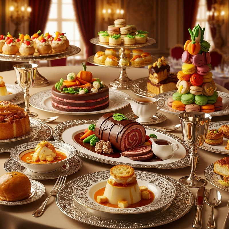 Luxurious Feastables: Decadent Desserts in Chocolate Cake & Macaron Style Luxurious Feastables: Decadent Desserts in Chocolate Cake & Macaron Style