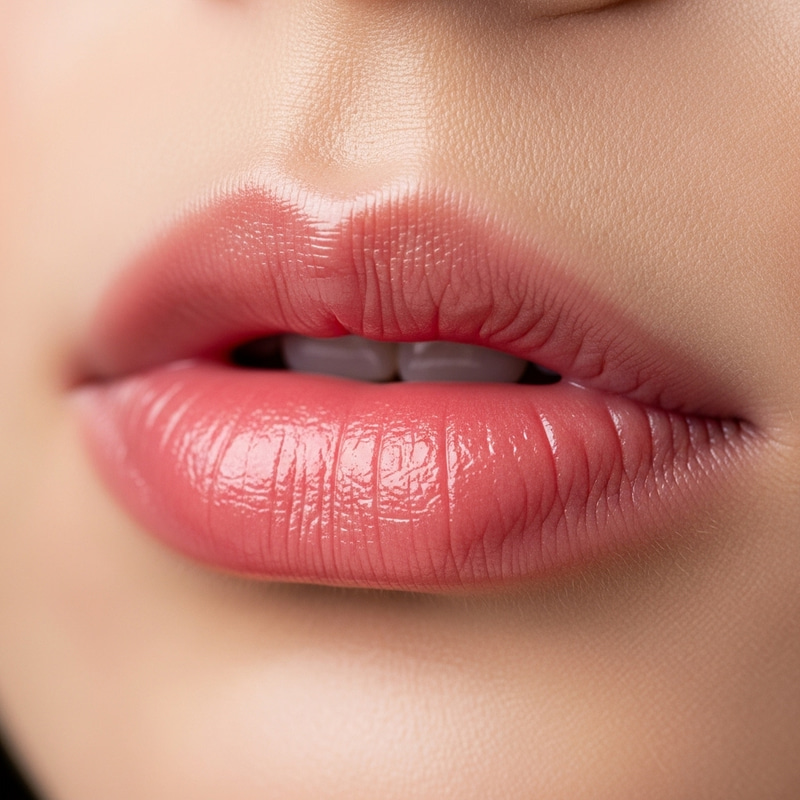 Smooth and Kissable Lips in Romantic Setting