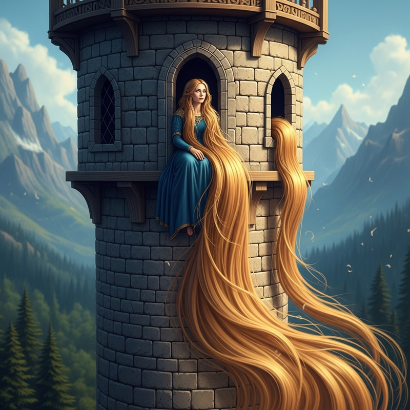 Enchanting Rapunzel in Tower | Fairy Tale Scene
