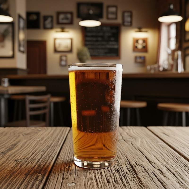 Craft Beer on Rustic Bar Table Craft Beer on Rustic Bar Table