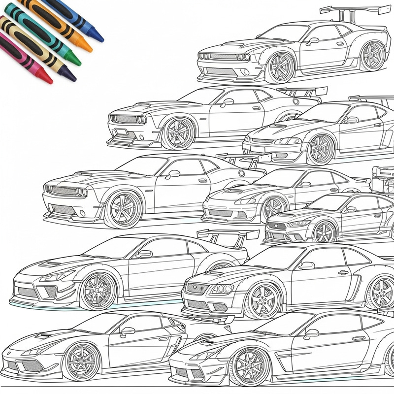 Color Your Dream Cars | Customize with Crayons Color Your Dream Cars | Customize with Crayons
