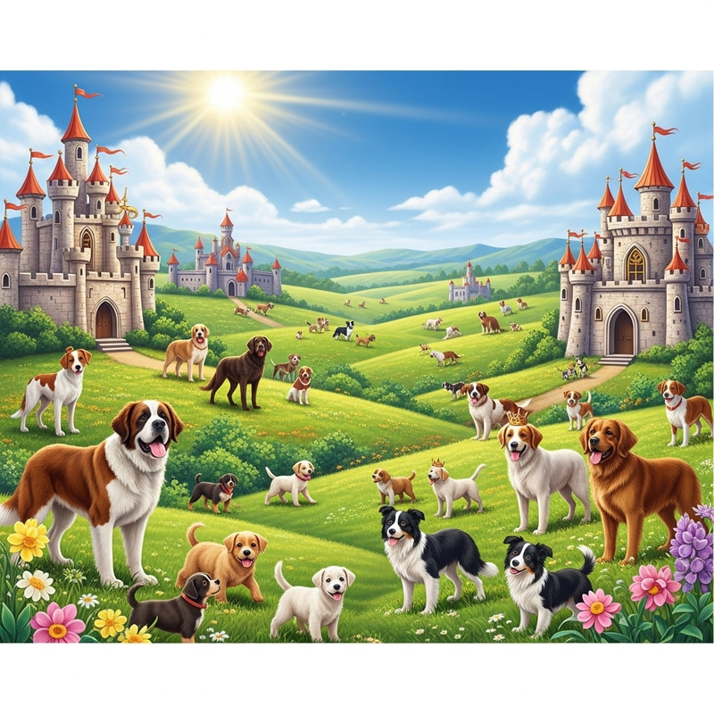 Dog Kingdom: Majestic Castles & Playful Puppies Dog Kingdom: Majestic Castles & Playful Puppies