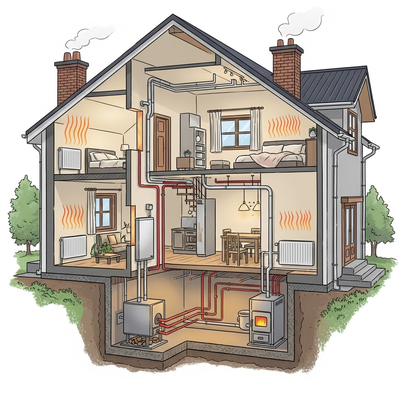 Efficient House Heating System Installation - Home Comfort