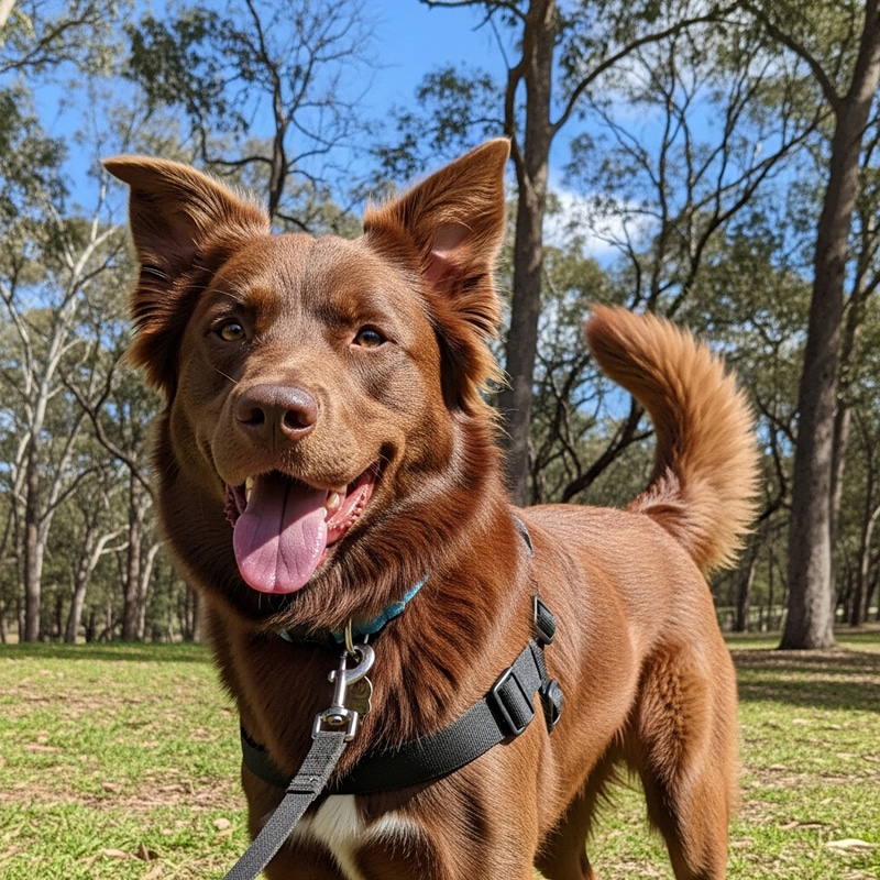 Playful Dog in Natural Park Playful Dog in Natural Park