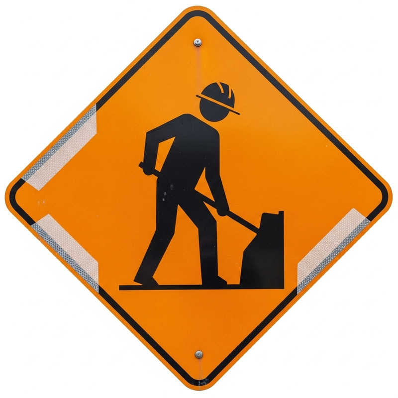Construction Work Sign Safety | Road Work Alert