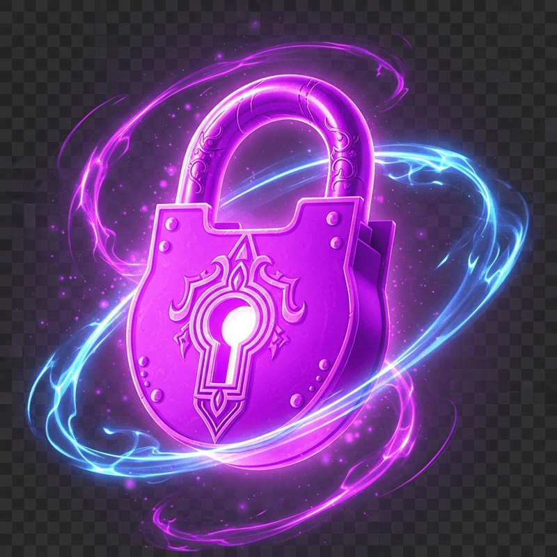 Mystical Purple Padlock - Enchanting Magic Effects Mystical Purple Padlock - Enchanting Magic Effects