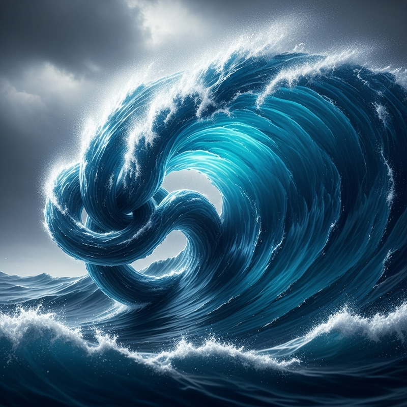 Dynamic Ocean Wave Art | KnuWave Representation