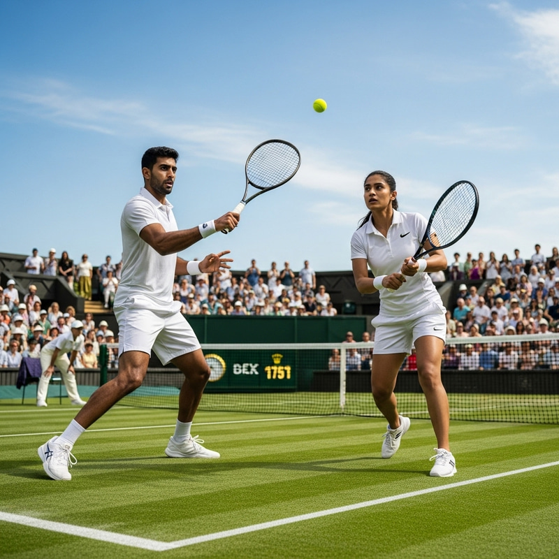 Exciting Tennis Tournament on Green Court Exciting Tennis Tournament on Green Court