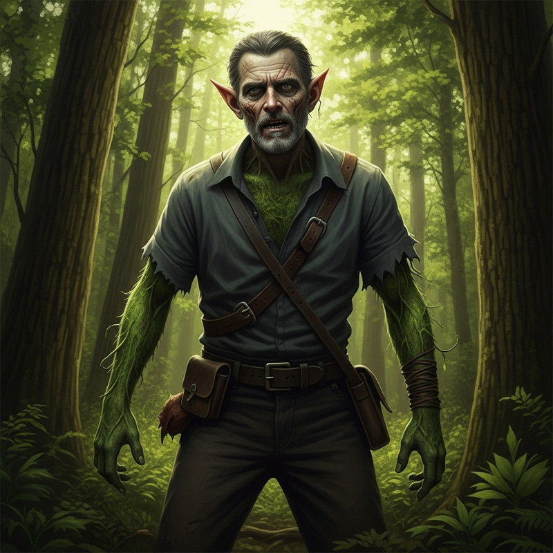 Woodland Ghoul Transformation - Unleashing the Green Fiend Woodland Ghoul Transformation - Unleashing the Green Fiend