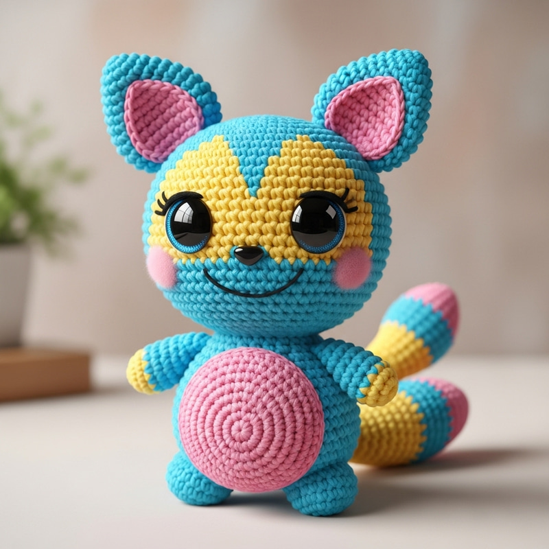 Cute Amigurumi Creature - Funny Handmade Toy Cute Amigurumi Creature - Funny Handmade Toy