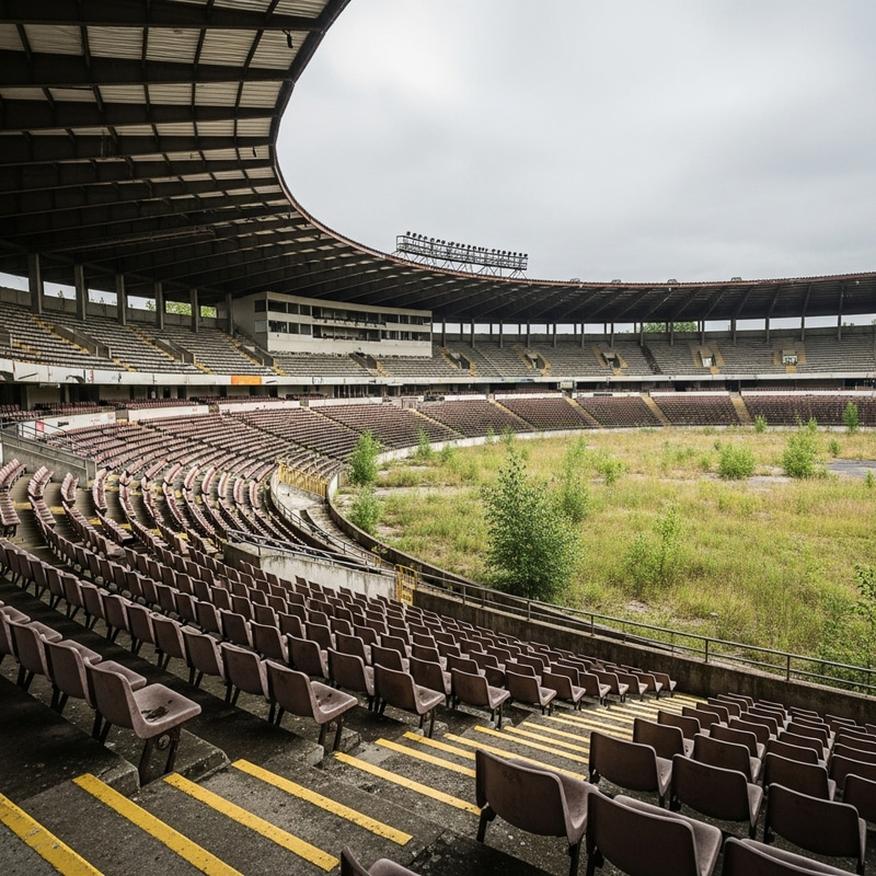 Abandoned Stadium: Eerie Relic of the Past Abandoned Stadium: Eerie Relic of the Past