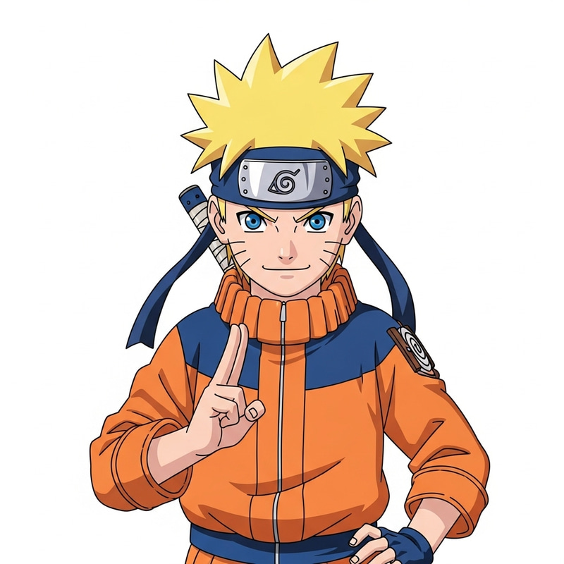 Naruto: Spirited Young Male Ninja in Orange Jumpsuit
