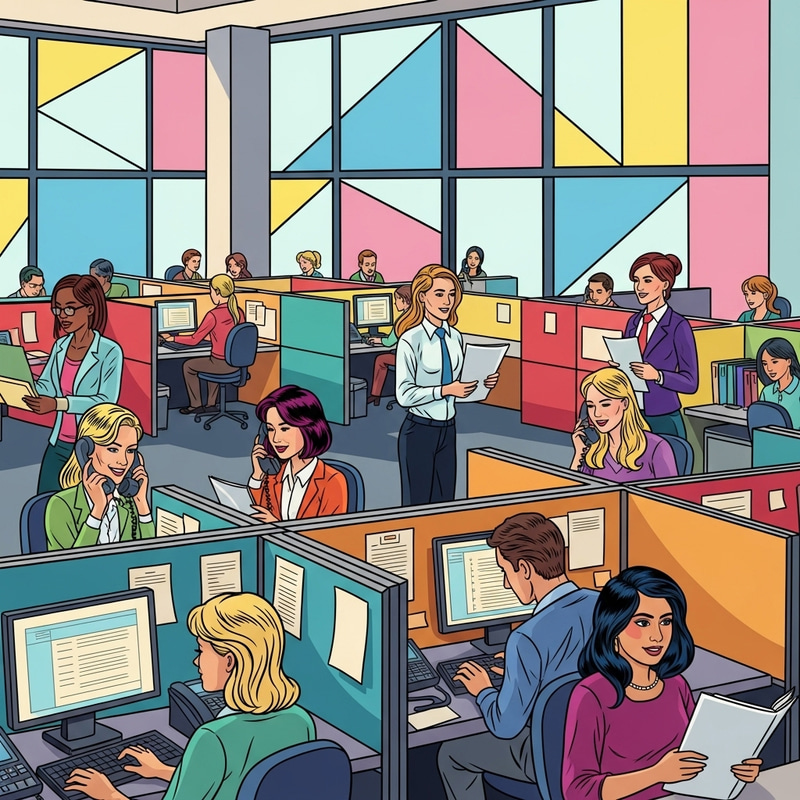 Pop Art Government Work Scene Pop Art Government Work Scene