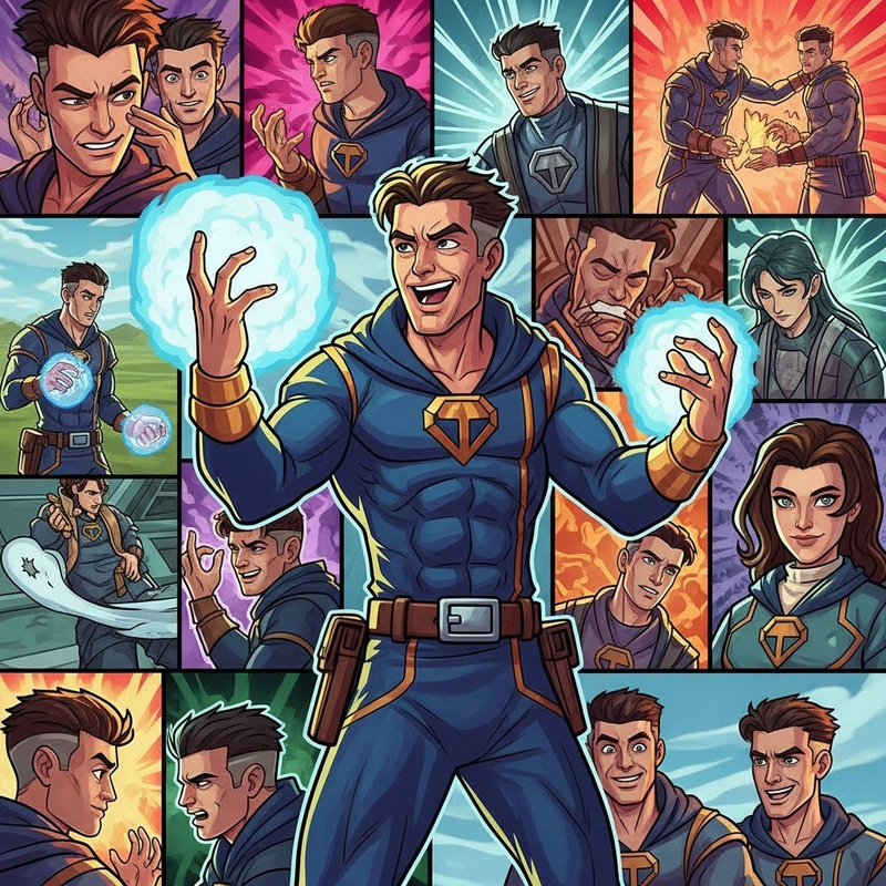 Ben 10 Comic Art: Action-Packed Scenes with Exaggerated Expressions