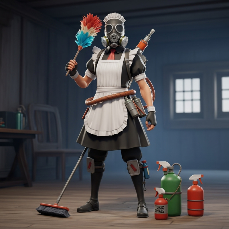 Maid Caustic Apex Legends | Unique Character Skin Design Maid Caustic Apex Legends | Unique Character Skin Design