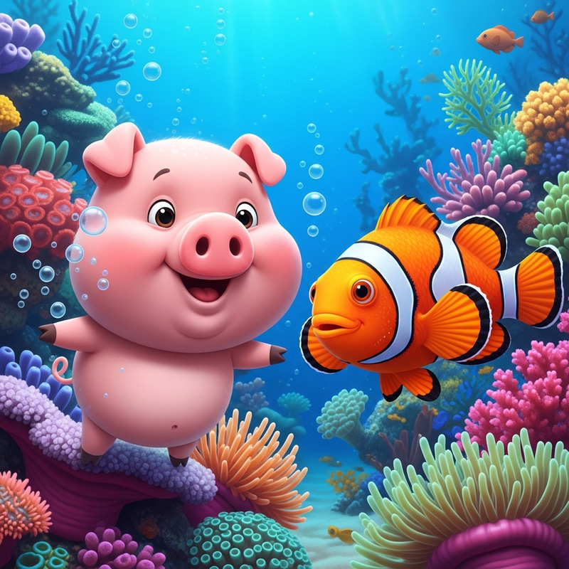 Peppa Pig and Clownfish Image Peppa Pig and Clownfish Image