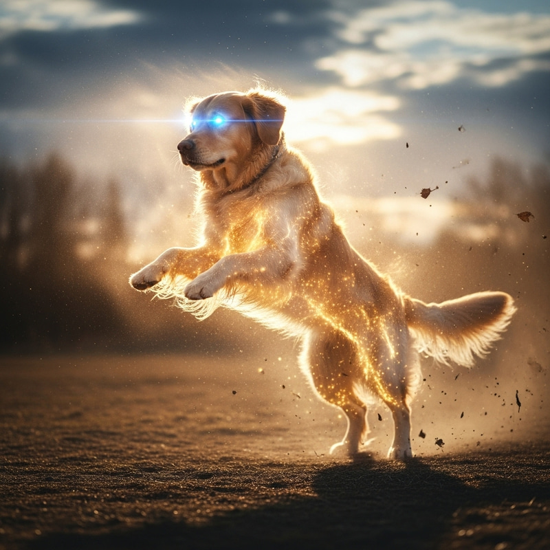 Superpowered Dog with Special Abilities