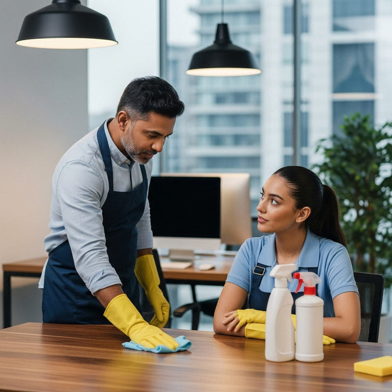 Office Cleaning Tips by Expert Worker Teaching Office Cleaning Tips by Expert Worker Teaching