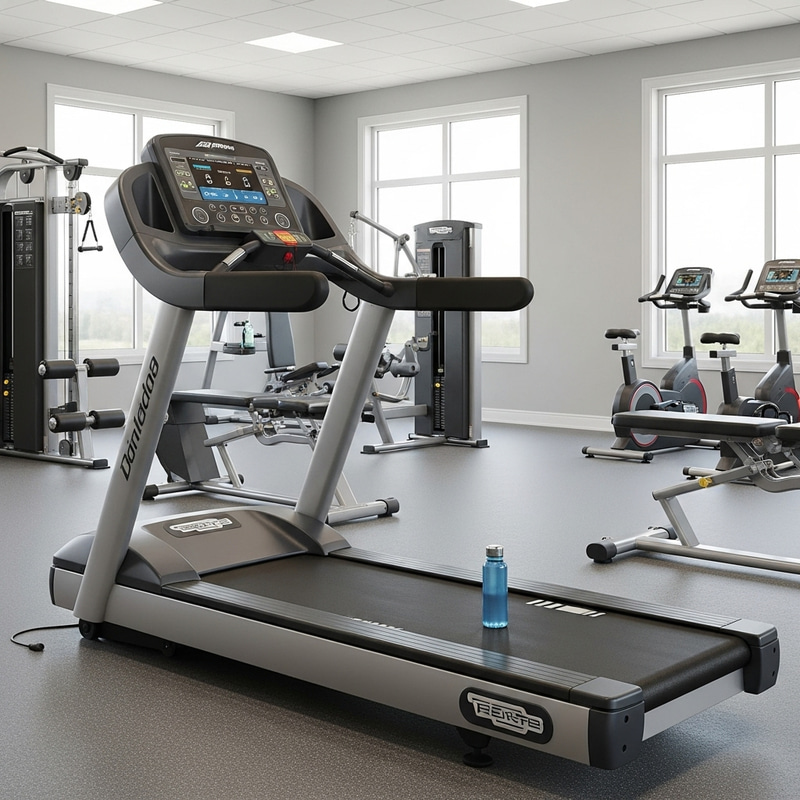 High-Tech Treadmill in Modern Fitness Room