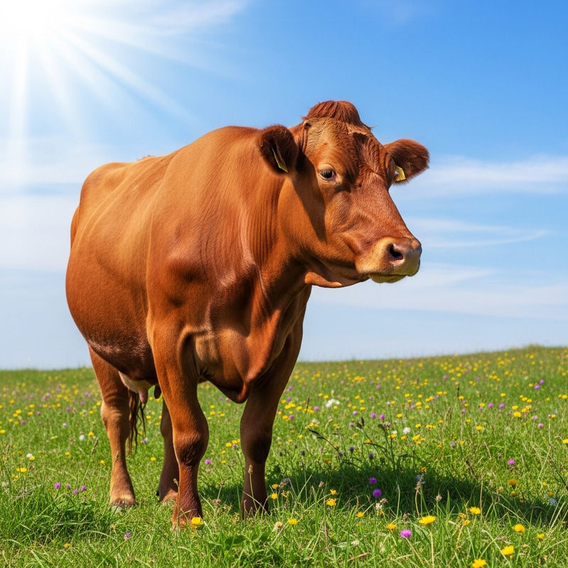 Beautiful Cow in Serene Pasture Beautiful Cow in Serene Pasture