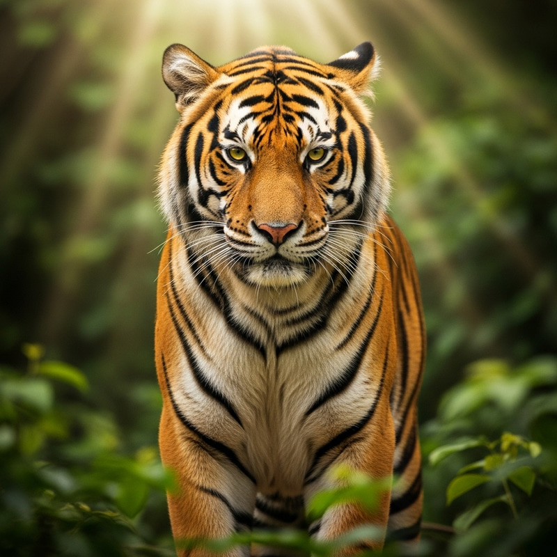 Majestic Tiger in Jungle - Powerful and Graceful Wildlife