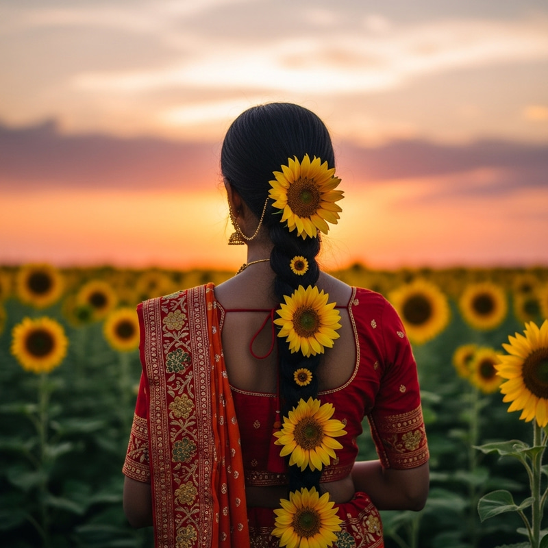 Portrait of a Beautiful Girl in Traditional Attire
