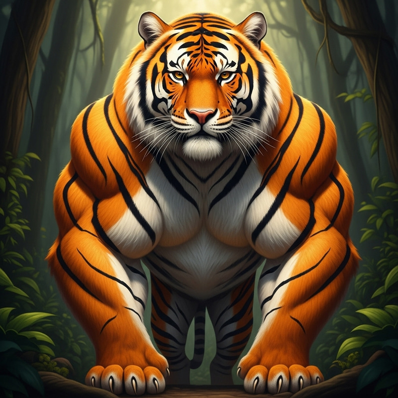 Super Tiger - Majestic with Vibrant Features Super Tiger - Majestic with Vibrant Features