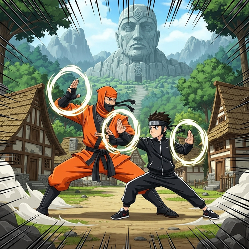 Naruto and Boruto Ninja Training in Hidden Leaf Village Naruto and Boruto Ninja Training in Hidden Leaf Village