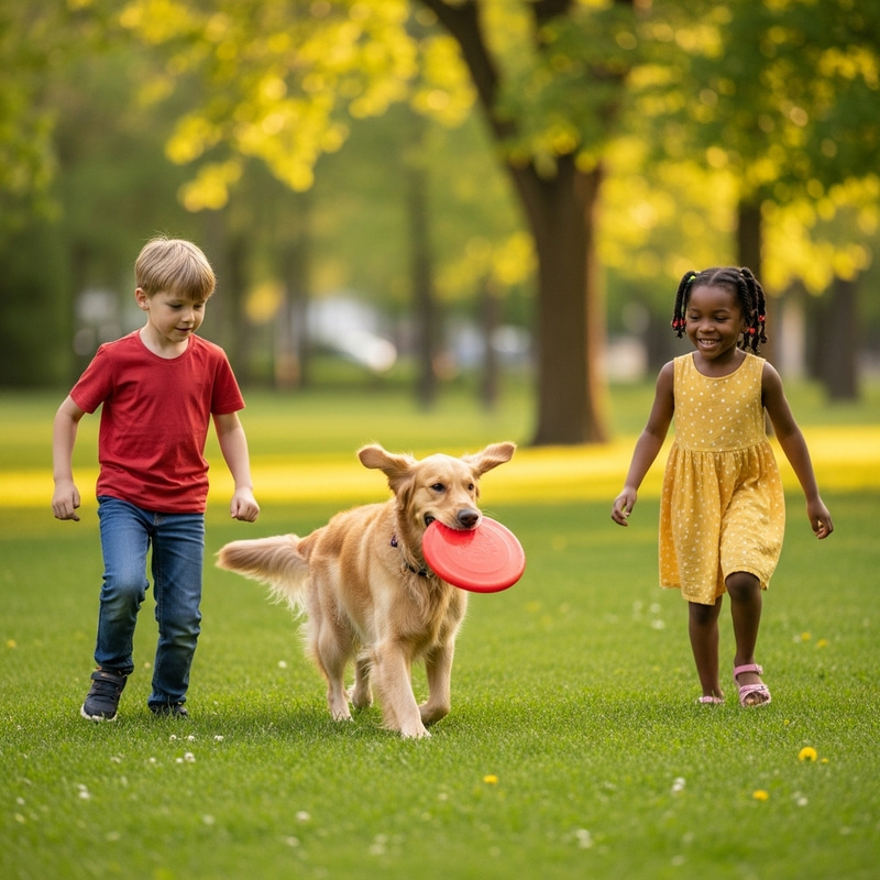 Adorable Dog Playing Fetch in the Park