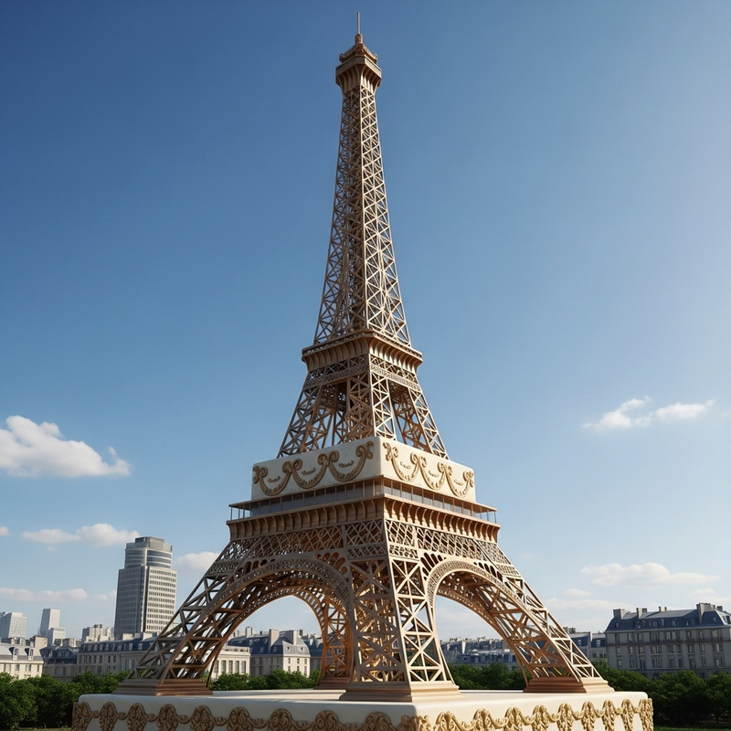Eiffel Tower Sized Cake | Architectural Dessert Artwork Eiffel Tower Sized Cake | Architectural Dessert Artwork